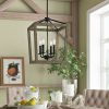 4 Light Lantern Adjustable Dimmable Square/Rectangle Chandelier