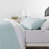 3 Piece Microfiber Farmhouse Coverlet Bedspread Set Light Blue, Full/Queen