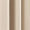 52 x 54 inch Solid Beige Cream Thermal Blackout Curtain Panels - Set of 2