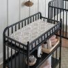 Changing Table in Black Wood Finish with 1-inch Waterproof Changing Pad