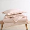 King Oversized Pink Ruffled Edge Microfiber Comforter Set