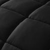 Queen Size Reversible Microfiber Down Alternative Comforter Set in Black