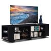 Modern Entertainment Center in Black Wood Finish - Holds up to 60-inch TV