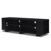 Modern Entertainment Center in Black Wood Finish - Holds up to 60-inch TV