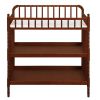 Cherry Wood Changing Table with 1-inch Waterproof Changing Pad