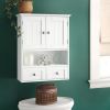 White Cottage Multi Drawer/Cabinet Wall Mounted Bathroom Storage