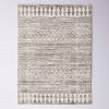 5-ft. x 7-ft. Grey Ivory Chevron Stripe Geometric Boho Style Area Rug