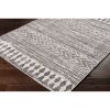 5-ft. x 7-ft. Grey Ivory Chevron Stripe Geometric Boho Style Area Rug