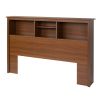 Full / Queen size Bookcase Headboard in Cherry Wood Finish