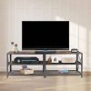 55-inch Industrial Style Metal Wood TV Stand for TV up to 65-inch