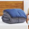 Full All Seasons Grey/Navy Reversible Polyester Down Alternative Comforter