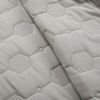 King/CAL King Hexagon Pattern Lightweight Grey Textured Cotton 3 Piece Quilt Set