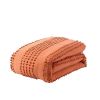 Full/Queen 5-Piece 100-Percent Cotton Clip Dot Comforter Set in Brick Orange