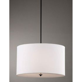 Indoor 4-light White Shade Pendant Chandelier