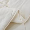 Queen Size Off White 3 Piece Microfiber Reversible Comforter Set