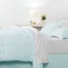 King size Microfiber 6-Piece Reversible Bed-in-a-Bag Comforter Set in Aqua Blue