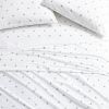 King size Coastal Beach Starfish White Navy Red 100-Percent Cotton Sheet Set