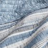 Twin 2 Piece Nautical Anchor Blues 100-Percent Cotton Reversible Quilt Set