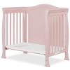 Solid Wood 3-in-1 Convertible Baby Crib Toddler Bed Daybed in Pink Finish