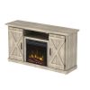 FarmHouse Rustic Pine TV Entertainment Electric Fireplace