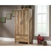 FarmHouse Modern Oak Drawer and Garment Rod Wardrobe Armoire