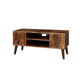 Farmhouse Entertainment Center Brown TV Cabinet