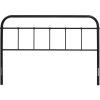 Full size Vintage Dark Brown Metal Headboard with Rounded Corners