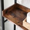 Rustic Farmhouse 3 Tier Over The Toilet Metal Wood Storage Shelves Shelving Unit