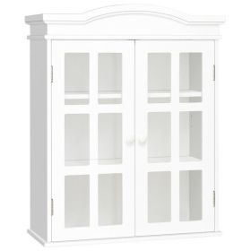 White Wall Mounted 2 Door Bathroom Storage Cabinet