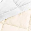 Full/Queen size 3-Piece Microfiber Reversible Comforter Set in White and Cream