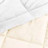 King/Cal King 3-Piece Microfiber Reversible Comforter Set in White and Cream