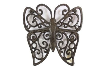 Cast Iron Butterfly Trivet 8