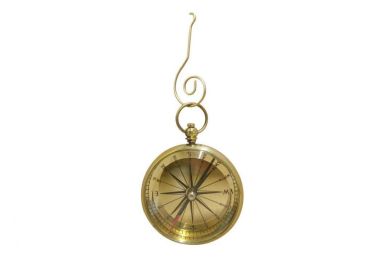 Solid Brass Lensatic Compass Christmas Ornament 5