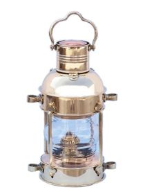 Solid Brass Anchor Oil Lantern 12