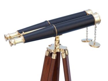 Floor Standing Admiral's Brass/Leather Binoculars 62