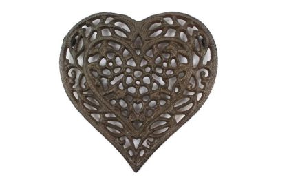 Cast Iron Heart Shaped Trivet 7