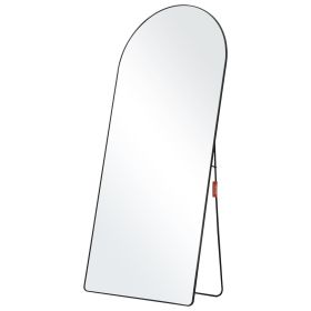 VEVOR Arched Full Length Mirror, 71'' x 32'', Large Free Standing Leaning Hanging Wall Mounted Floor Mirror with Stand Aluminum Alloy Frame