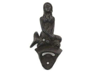 Cast Iron Wall Mounted Mermaid Bottle Opener 6