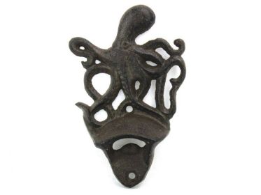 Cast Iron Wall Mounted Octopus Bottle Opener 6