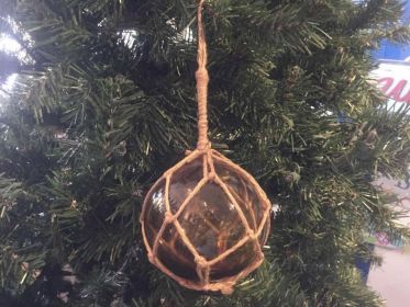 Amber Japanese Glass Ball Fishing Float Decoration Christmas Ornament 4