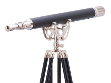 Floor Standing Chrome/Leather Anchormaster Telescope 65