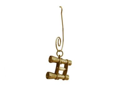 Solid Brass Binocular Christmas Ornament 4