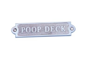 Chrome Poop Deck Sign 6