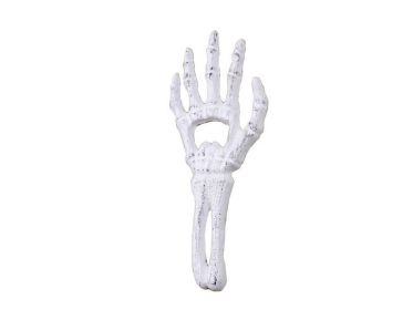 Whitewashed Cast Iron Skeleton Hand Bottle Opener 7