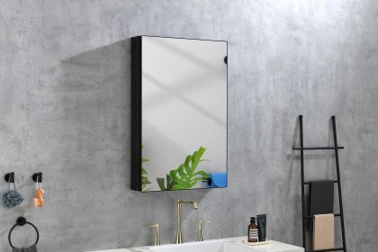 Aluminum, x Inches, Bathroom Medicine Cabinet with Mirror, Recessed or Surface Mount Bathroom Wall Cabinet