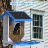 Smart Bird Feeder with Camera,Solar-Powered WiFi 4MP Live Camera,AI Identify Bird Species Auto Capture Backyard Garden Bird Watching&Motion Detection,