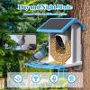 Smart Bird Feeder with Camera,Solar-Powered WiFi 4MP Live Camera,AI Identify Bird Species Auto Capture Backyard Garden Bird Watching&Motion Detection,