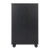 Halifax Wide 2-Door Storage Cabinet; 4-Drawer; Black