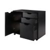 Halifax Wide Storage Cabinet; 2-Drawer; Filing Cabinet; Black