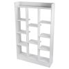 46" Tall Adjustable 4-Shelf Wood Bookcase Storage Shelving Book Wide Bookshelf